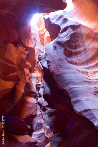 A beautiful shot of the Slot Antelope Canyons in Arizona, US.