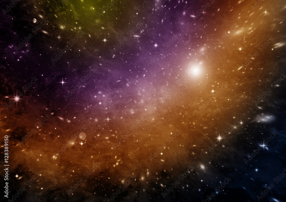 galaxy in a free space galaxy in a free space