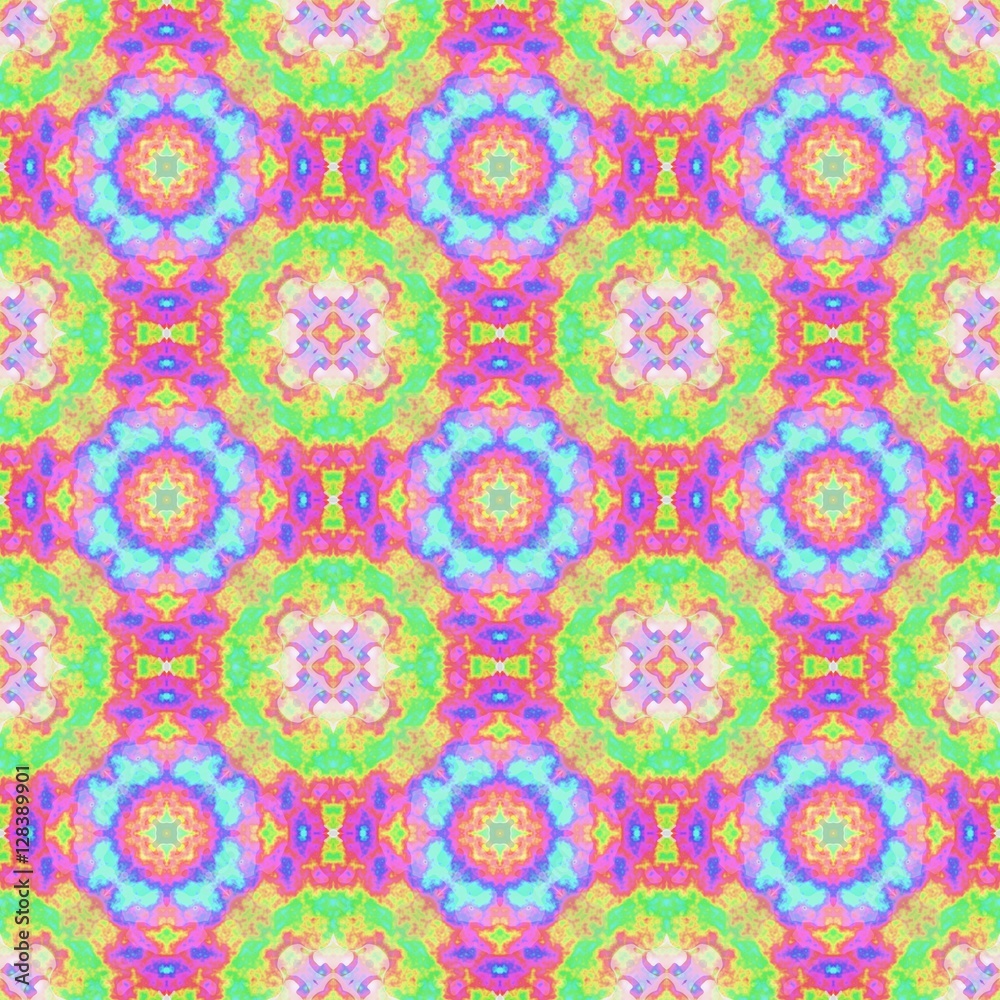 mosaic kaleidoscope seamless pattern texture background - full spectrum pastel color