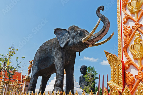 Statue of an elephant in southern Thailand