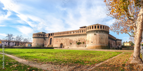 Photos italy castle autumn Rocca Sforzesca Imola Bologna Emilia Romagna