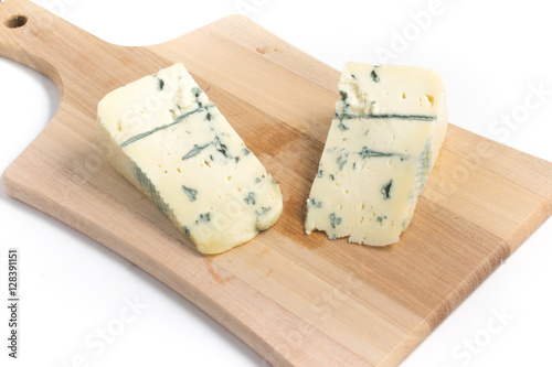 Slice of Gongonzola Cheese. Roquefort