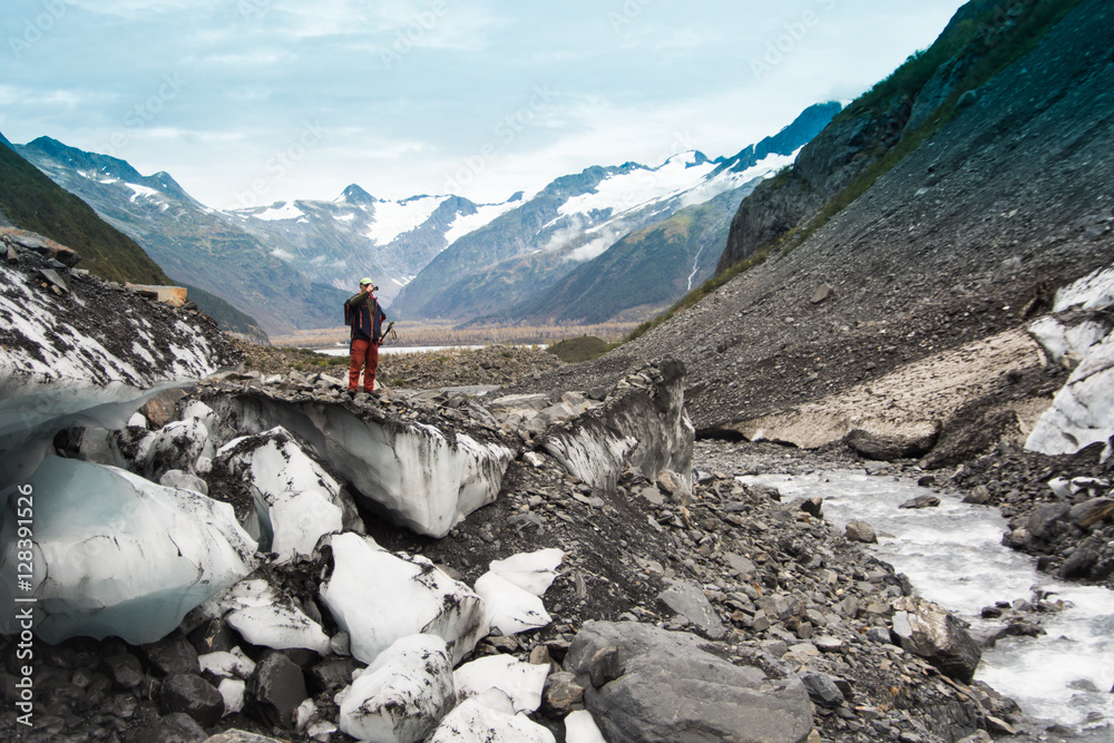 Byron Glacier Hiker Byron Glacier Hiker