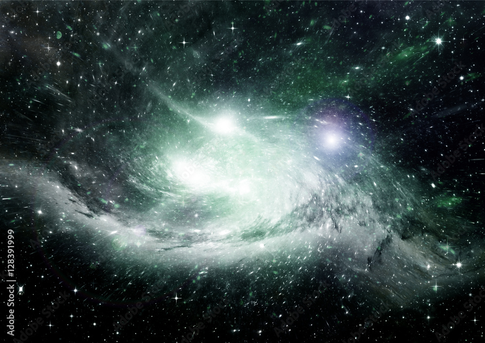 galaxy in a free space galaxy in a free space
