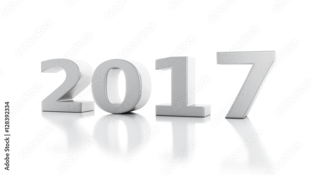 3d animation. New Year 2017. 4K resolution. 3d animation. New Year 2017. 4K resolution.