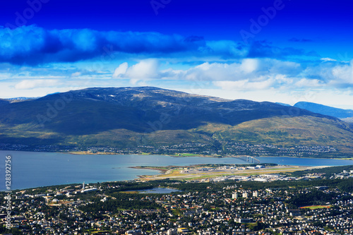 Tromso landscape view background © spacedrone808