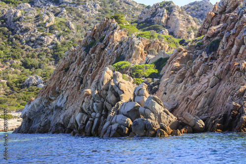 Arcipelago della Maddalena, la meravigliosa Sardegna e la spiaggia rosa.  photo