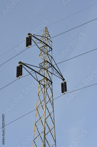  Lattice-type steel tower as a part of high-voltage line