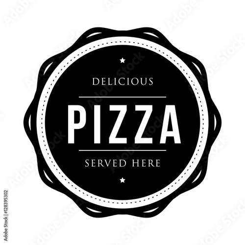 Pizza vintage stamp vector