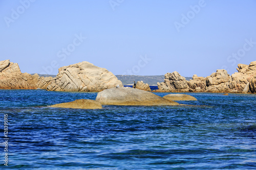 Arcipelago della Maddalena, la meravigliosa Sardegna e la spiaggia rosa.  photo