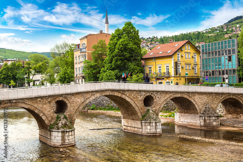 Latin bridge in Sarajevo photo