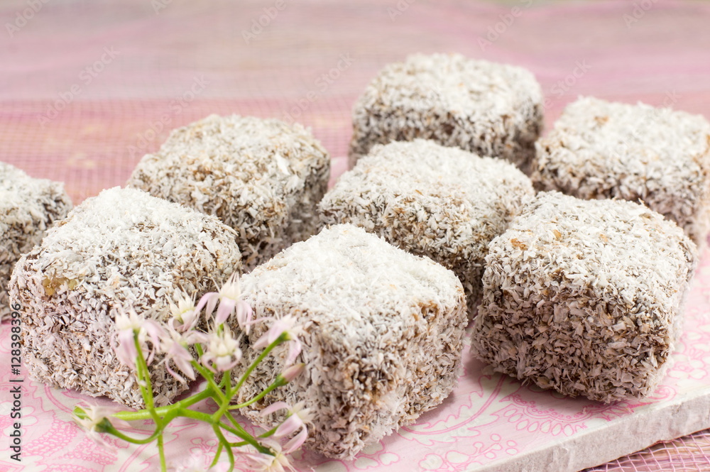 lamingtons on a plate lamingtons on a plate
