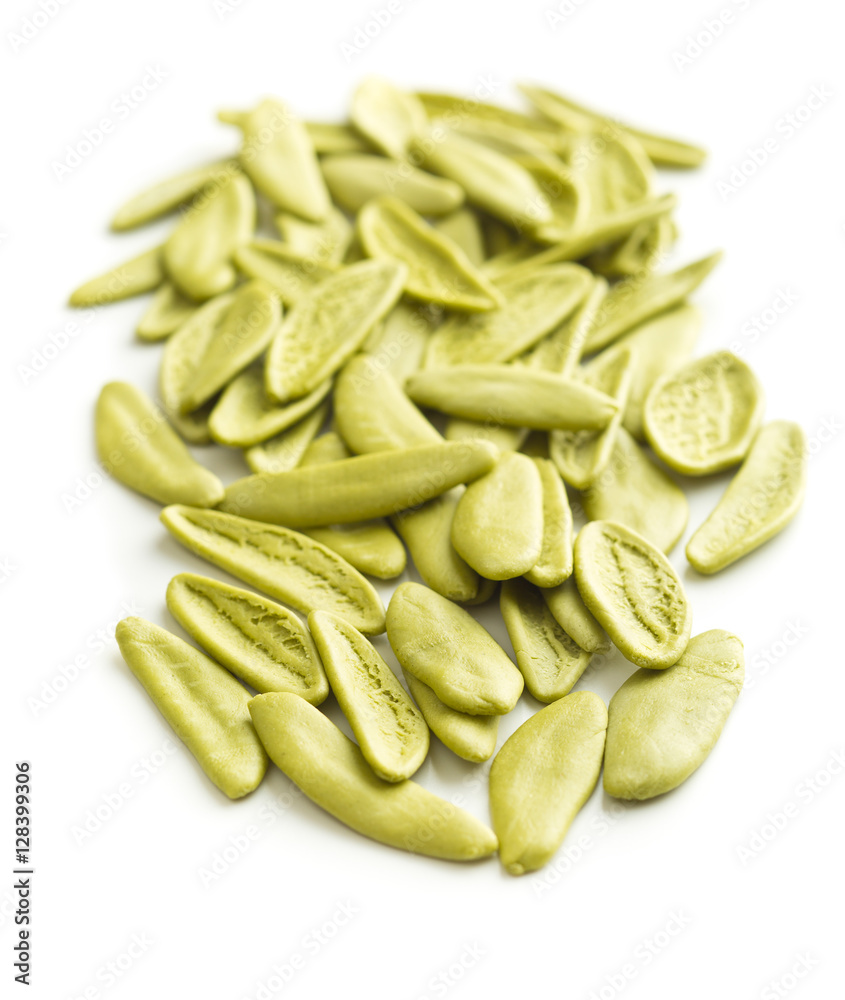 Dried italian pasta with spinach flavour. Dried italian pasta with spinach flavour.
