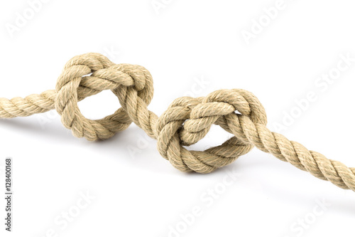 Two heart shape knot of rope