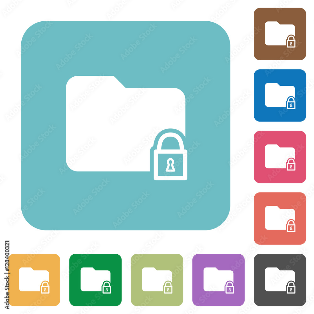 Locked folder square flat icons Locked folder square flat icons