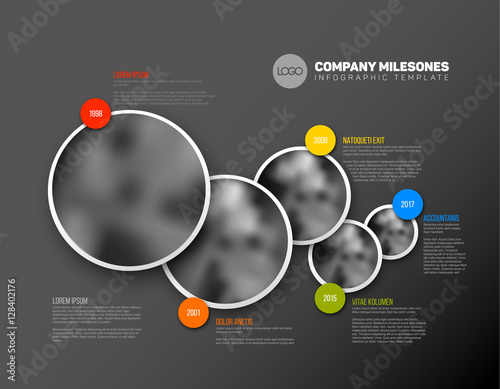 Infographic Timeline Template with photos