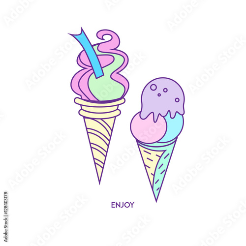 Ice-cream icon character 01