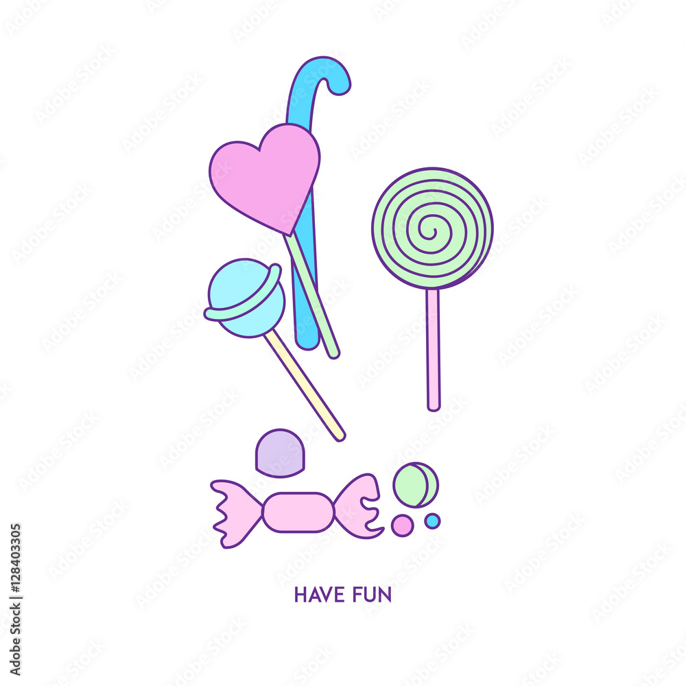 Sweets icon character 01 Sweets icon character 01