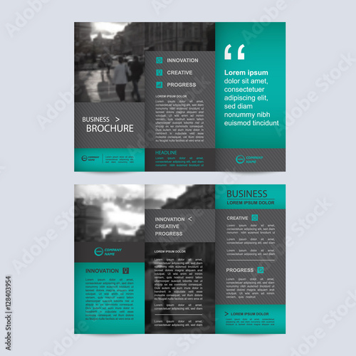 Geometric Trifold Business Brochure template