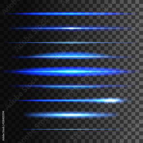 Glowing light lines. Vector light glow effect photo