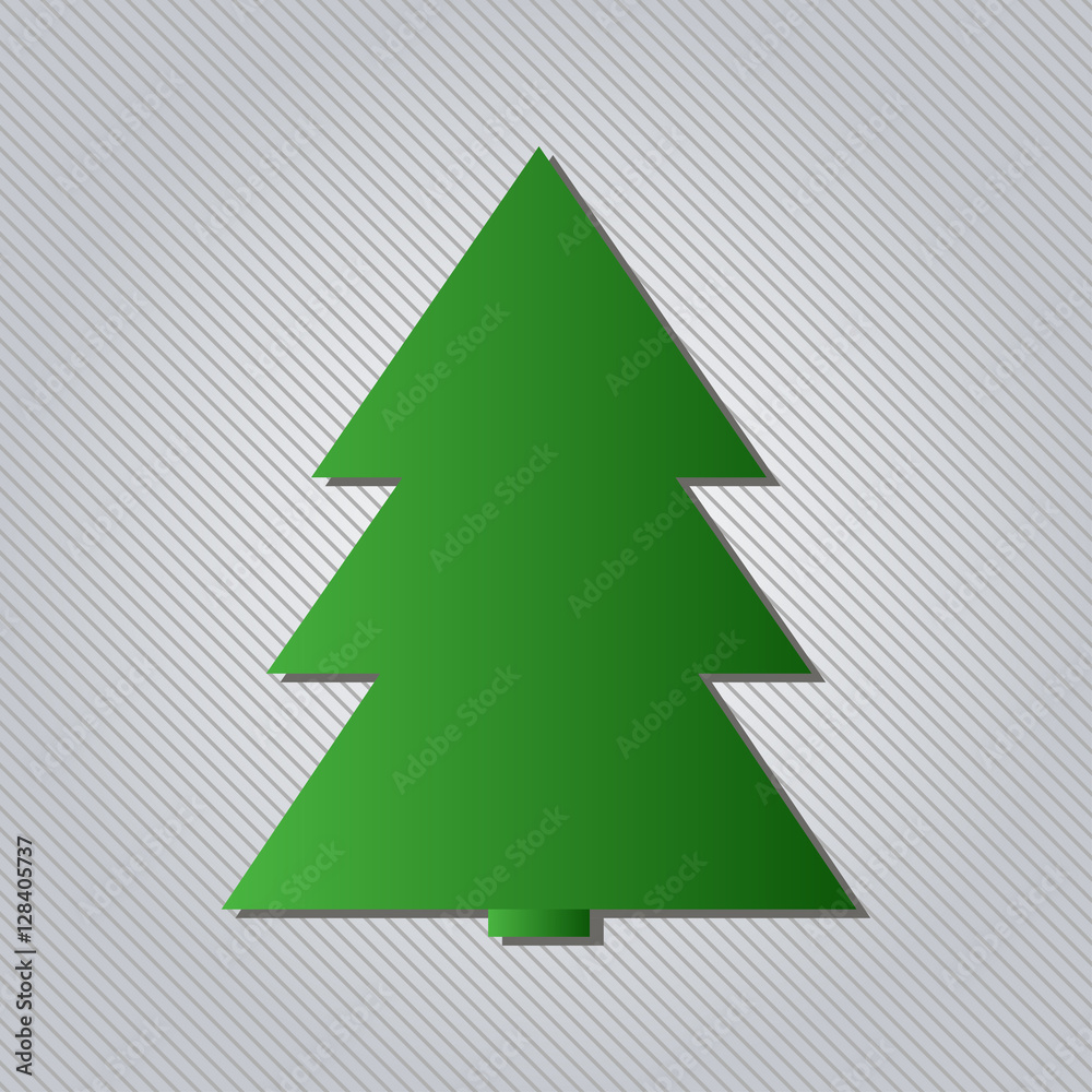 Christmas tree flat icon