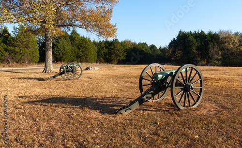 Vászonkép Canons at Civil War Battlefield