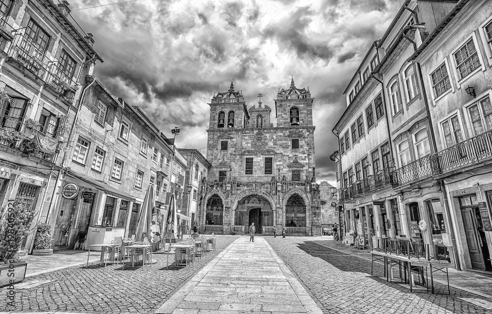 BRAGA, PORTUGAL JUNE, 16 2016 - Braga Cathedral in town historic centre