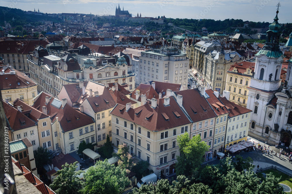 Vista de la Plaza de la ciudad vieja de Praga