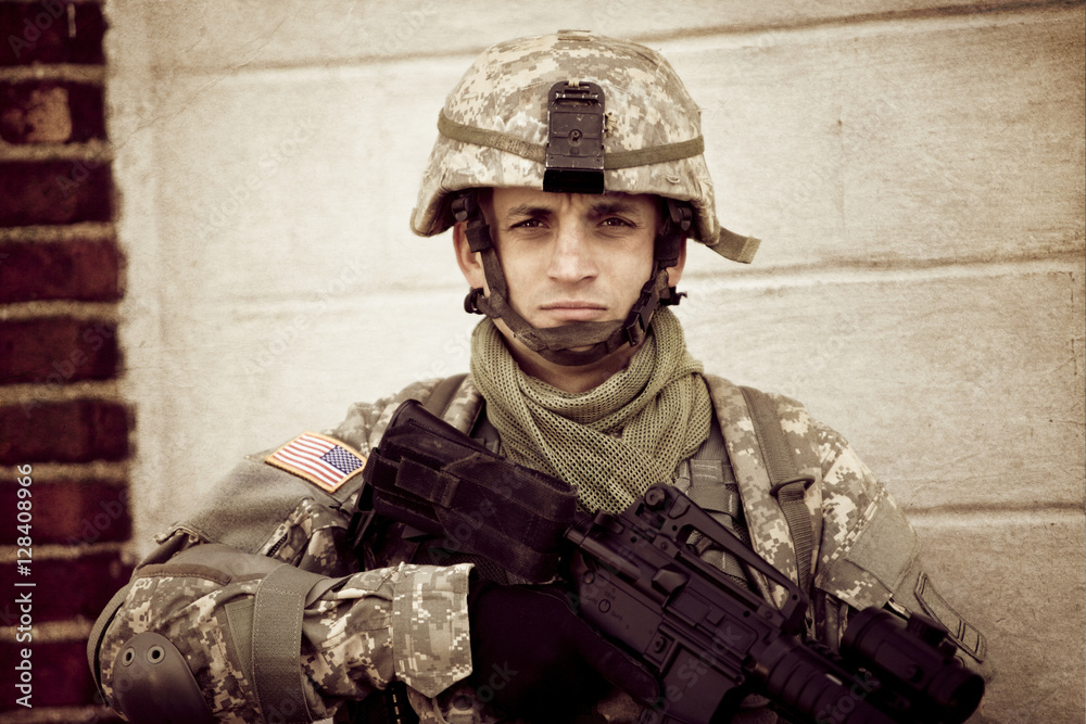 Fototapeta premium Soldier Portrait
