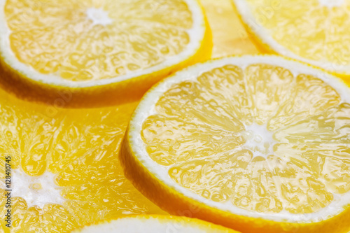 Slices citrus fruits backgr...