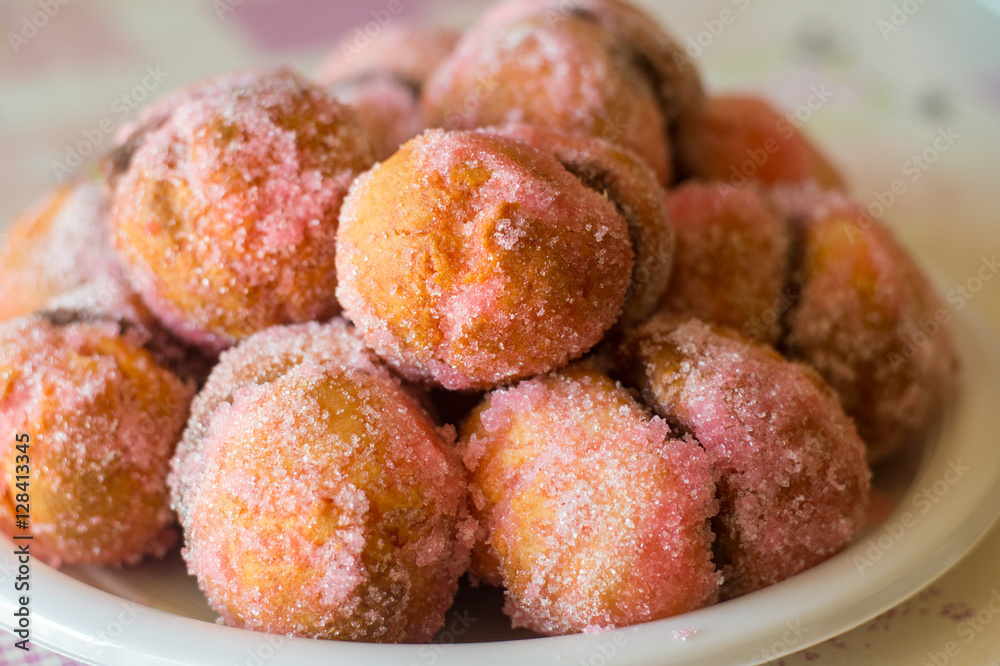 desserts, homemade pastries with chocolate and peach. handmade biscuits desserts, homemade pastries with chocolate and peach. handmade biscuits