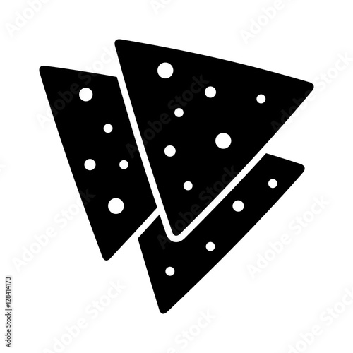 Tortilla chips or nachos tortillas flat icon for apps and websites