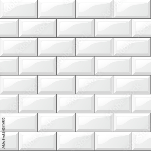 Wallpaper Mural white tiles background
