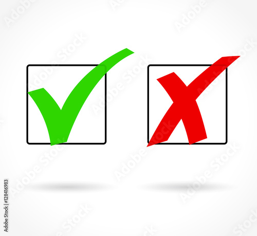 right or wrong signs icons