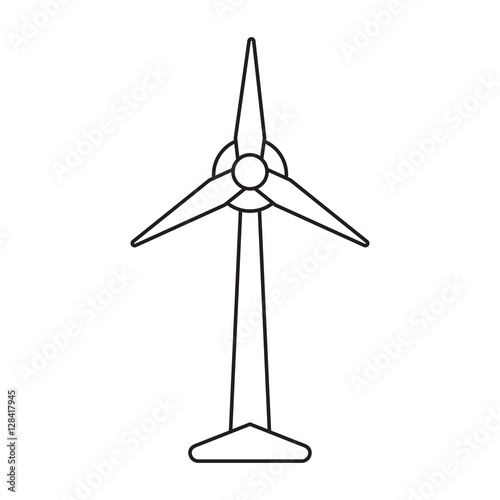 ecology wind turbine electricity generator pictograph vector illustration eps 10