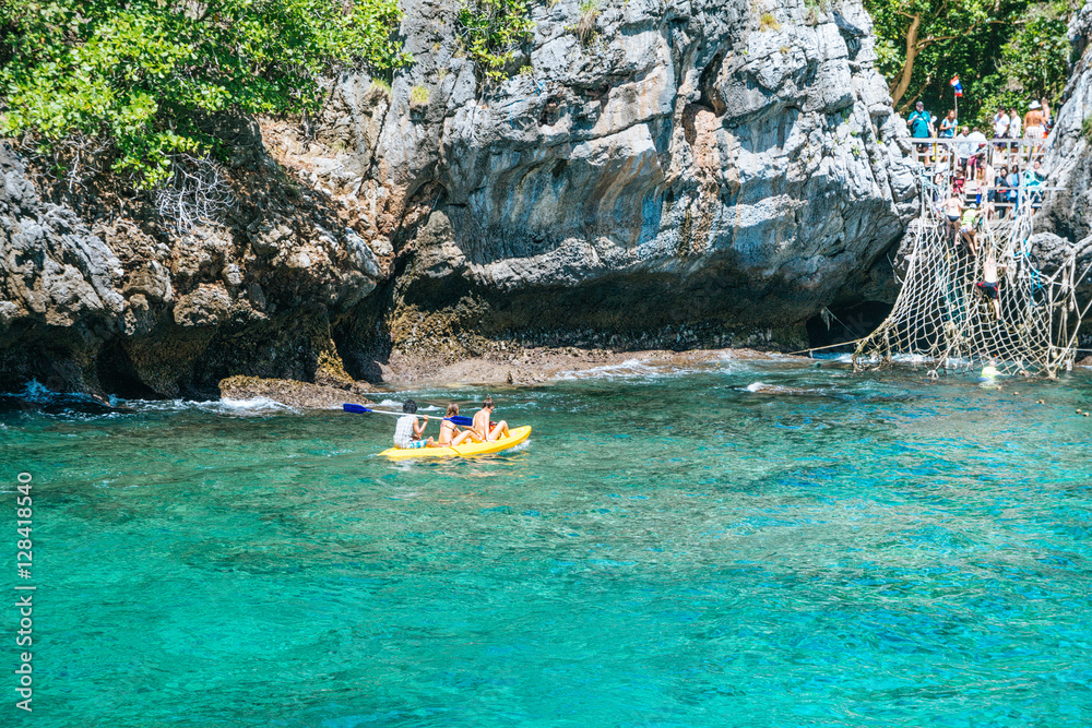 Loh sa ma bay the entrance to maya bay Phi Phi Islands andaman s