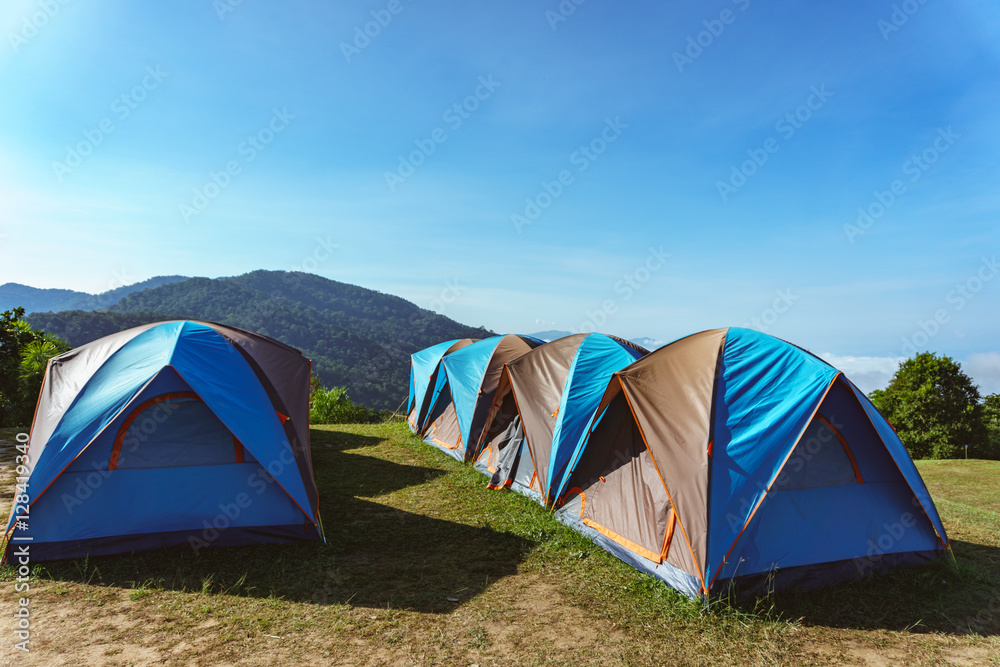 Camping Tent on Mountain