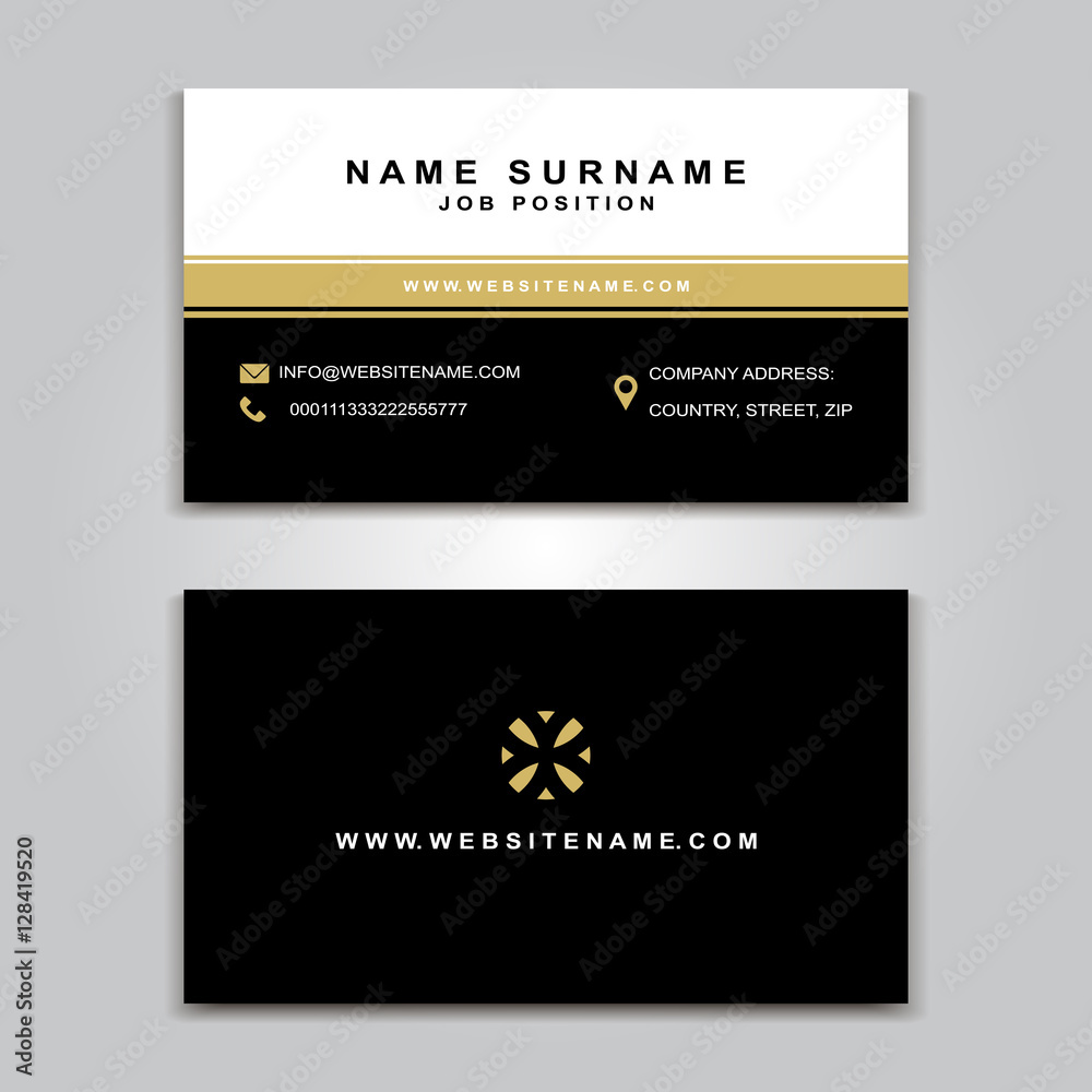 Business Vector Card creative Design, front and back samples Business Vector Card creative Design, front and back samples