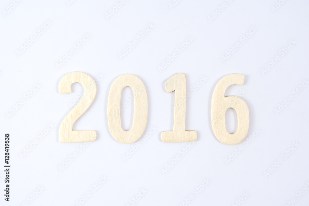 Wooden letter of Happy New Year 2016 Wooden letter of Happy New Year 2016