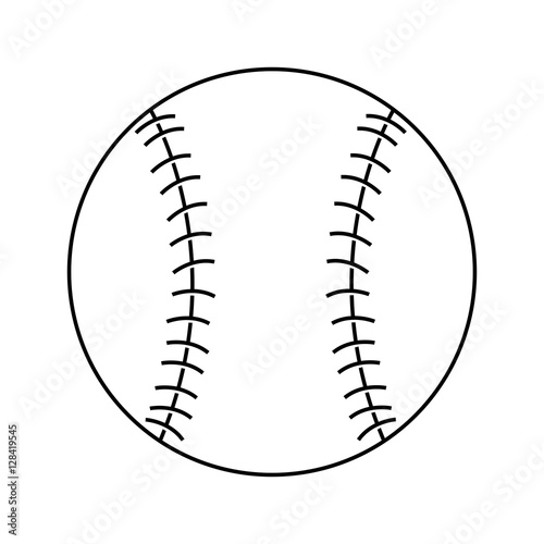 Baseball toy icon. Childhood play game and object theme. Isolated design. Vector illustration