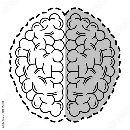 Brain icon. Human organ mind and science theme. Isolated design. Vector illustration