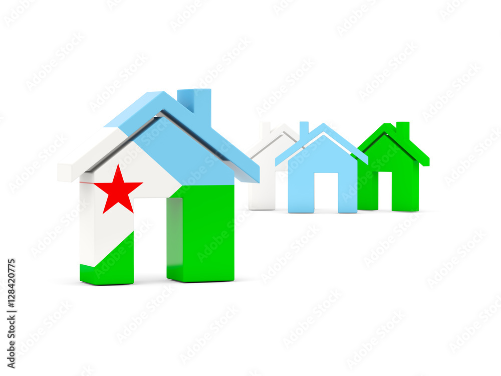 Flag of djibouti, home icon Flag of djibouti, home icon