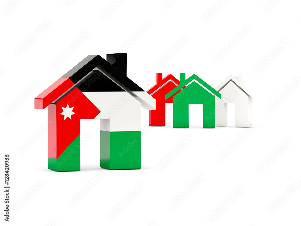 Flag of jordan, home icon Flag of jordan, home icon