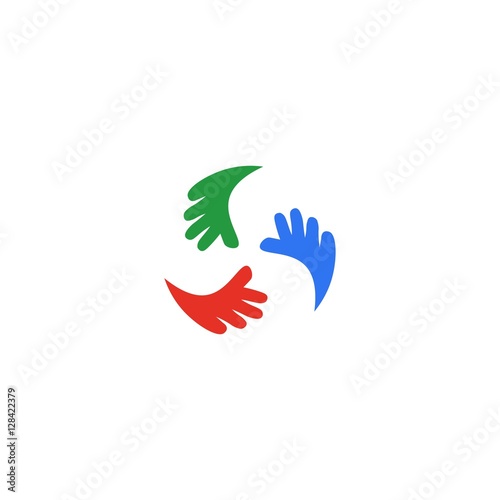 Three Hands in Unity Logo