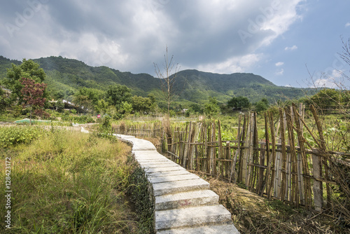 traditional Chinese Hui Style Village, Tachuan village, near Huangshan, Anhui,China photo