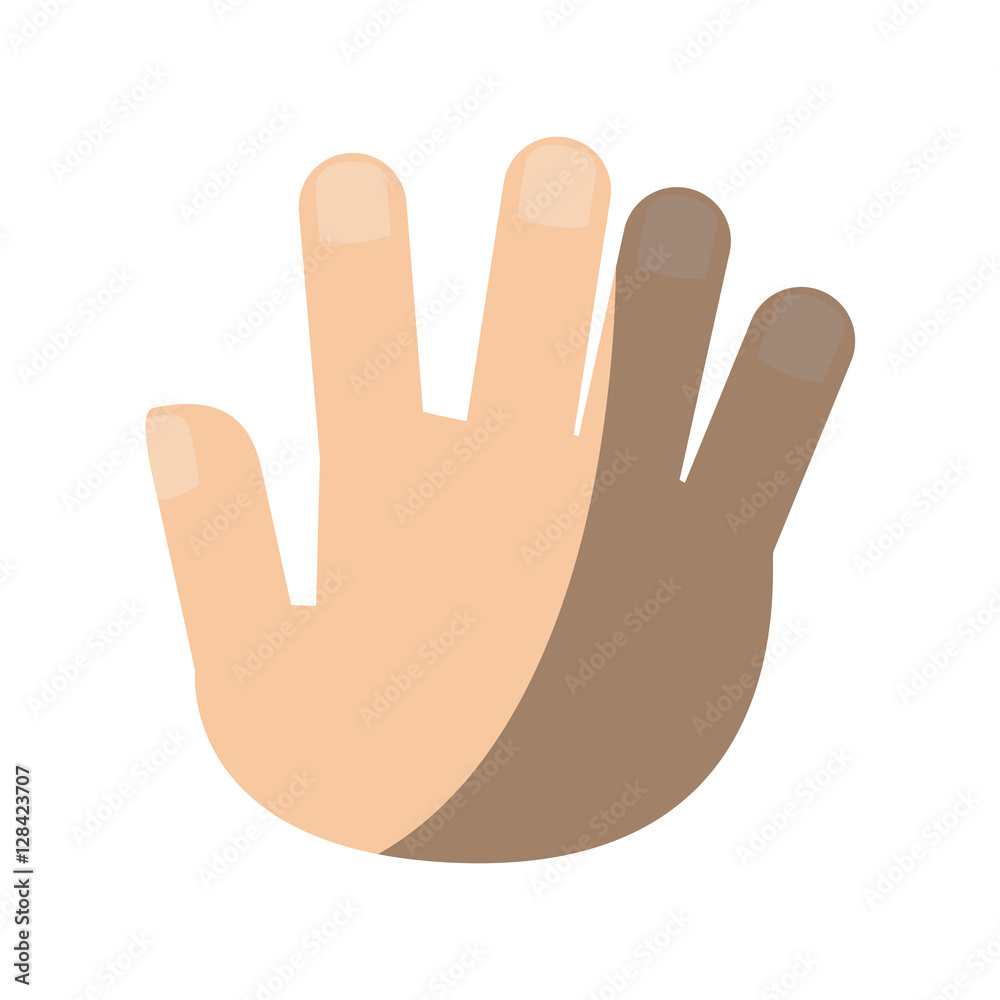 Human hand icon. Finger gesture palm and communication theme. Isolated design. Vector illustration Human hand icon. Finger gesture palm and communication theme. Isolated design. Vector illustration