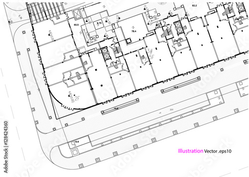 Architectural background, architectural plan, construction drawing, landscape
