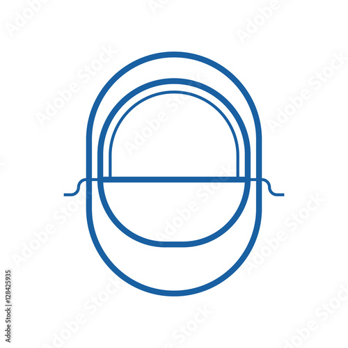 Sport balaclava vector icon in outline design. Snowboarder balaclava thin line illustration. Winter wear for active lifestyle.