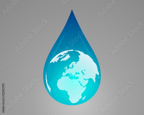 Water drops earth