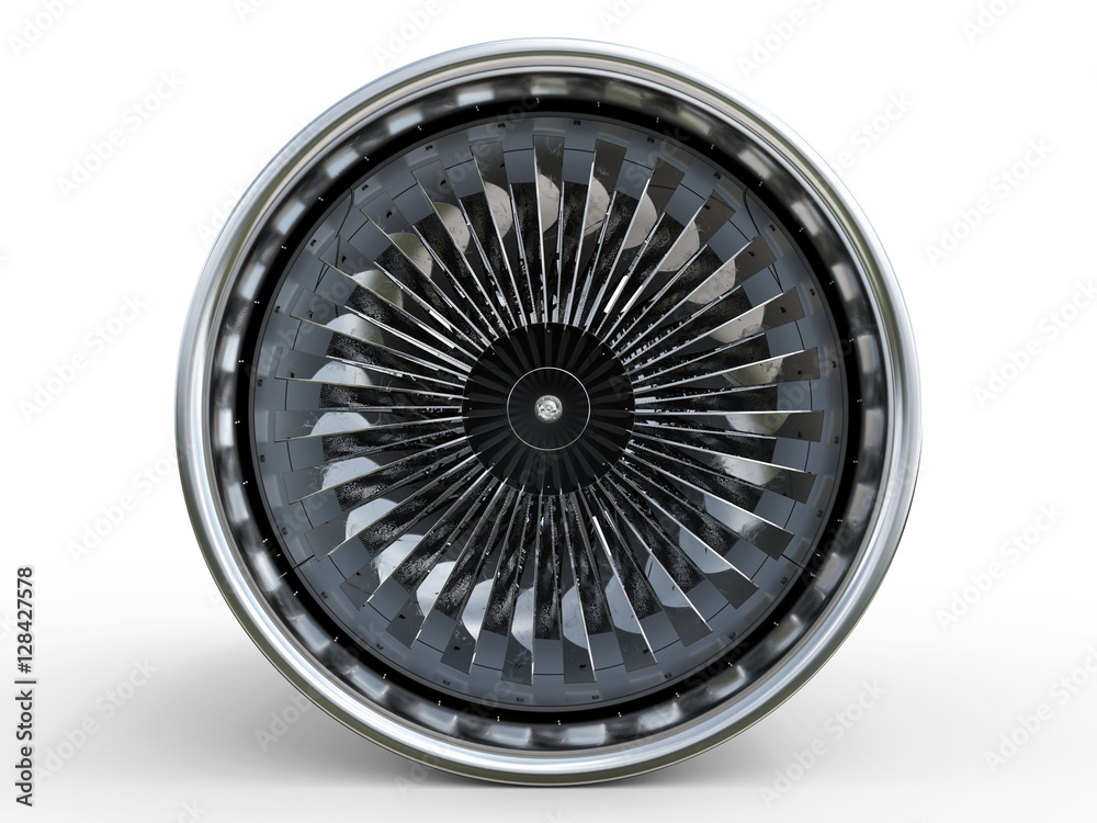 jet engine on white background jet engine on white background